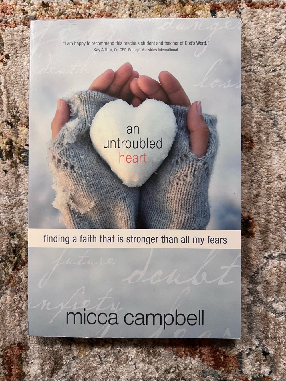 An Untroubled Heart by Micca Campbell — Soft Blue & White Cover